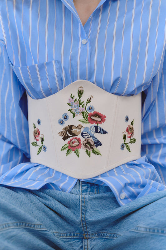 Корсет «Рівнодення» ПАРА (чорний + білий)