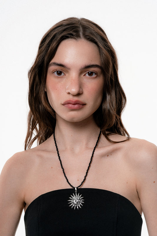 Підвіс "Сонце Великої Скіфії" на бісерному ланцюжку