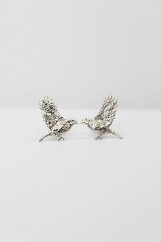 Кульчики «Соловейко» мала пара (срібло в родії)