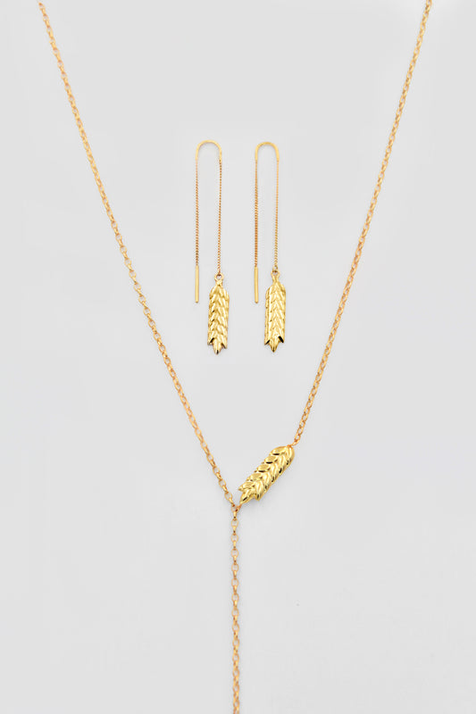 Набір «Цілунок Сонця» (підвіска + кульчики)