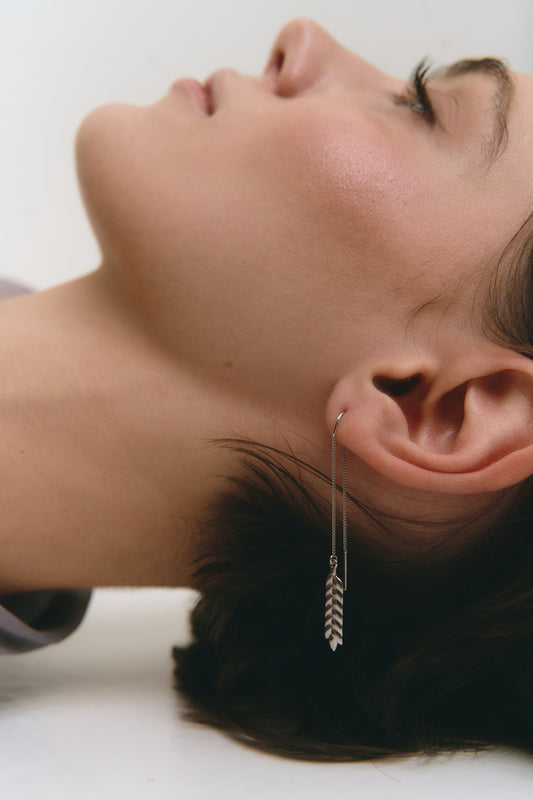 Кульчики «Цілунок Сонця» (срібло в родії)