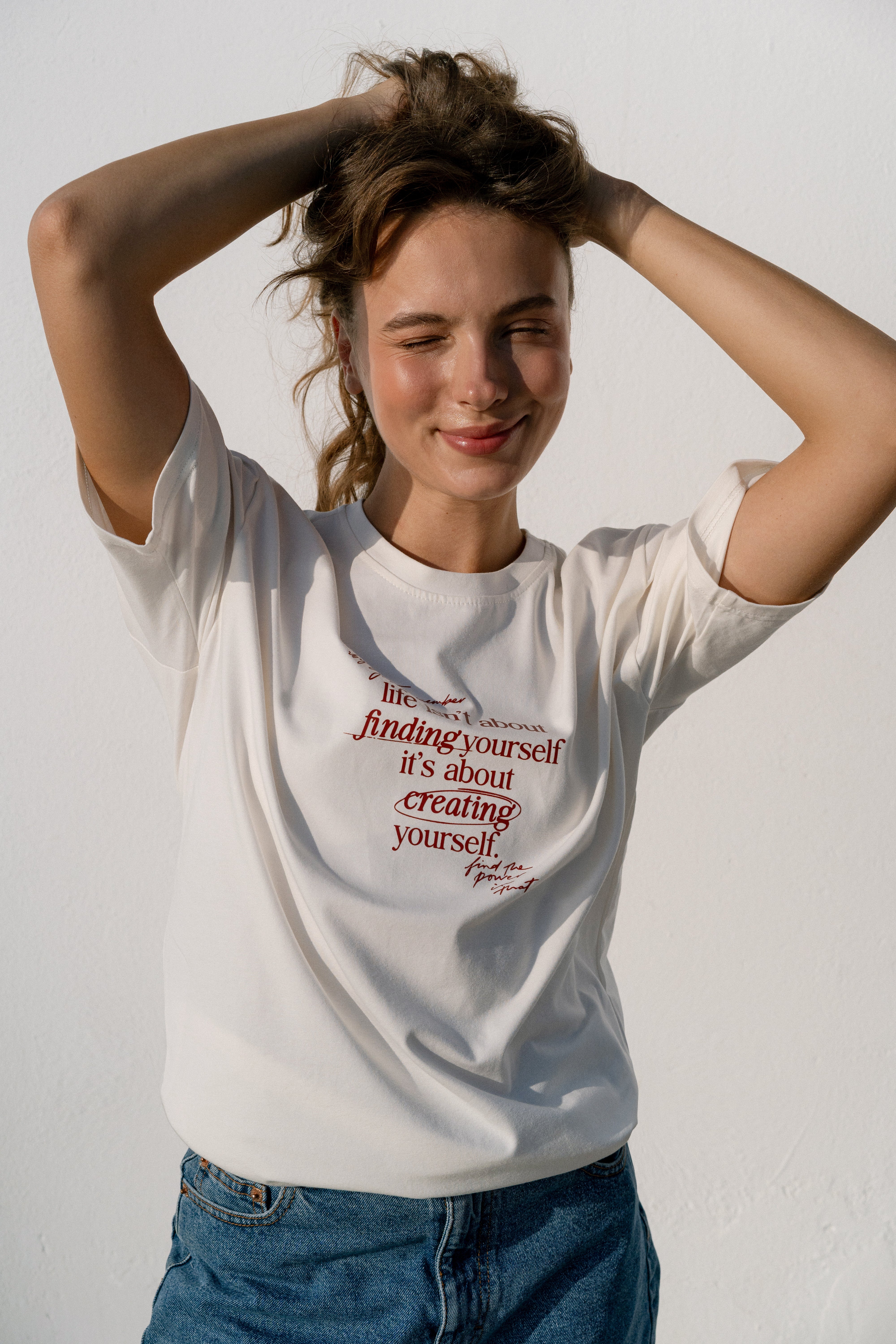 Футболка "Life isn’t about finding yourself"