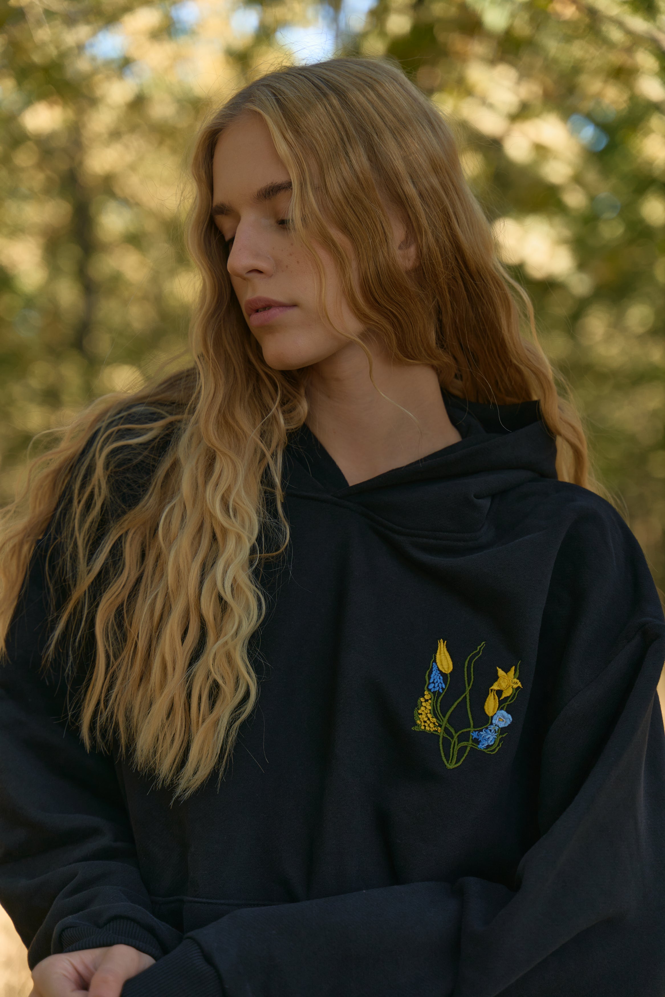 Худі оверсайз «Квітучий тризуб»