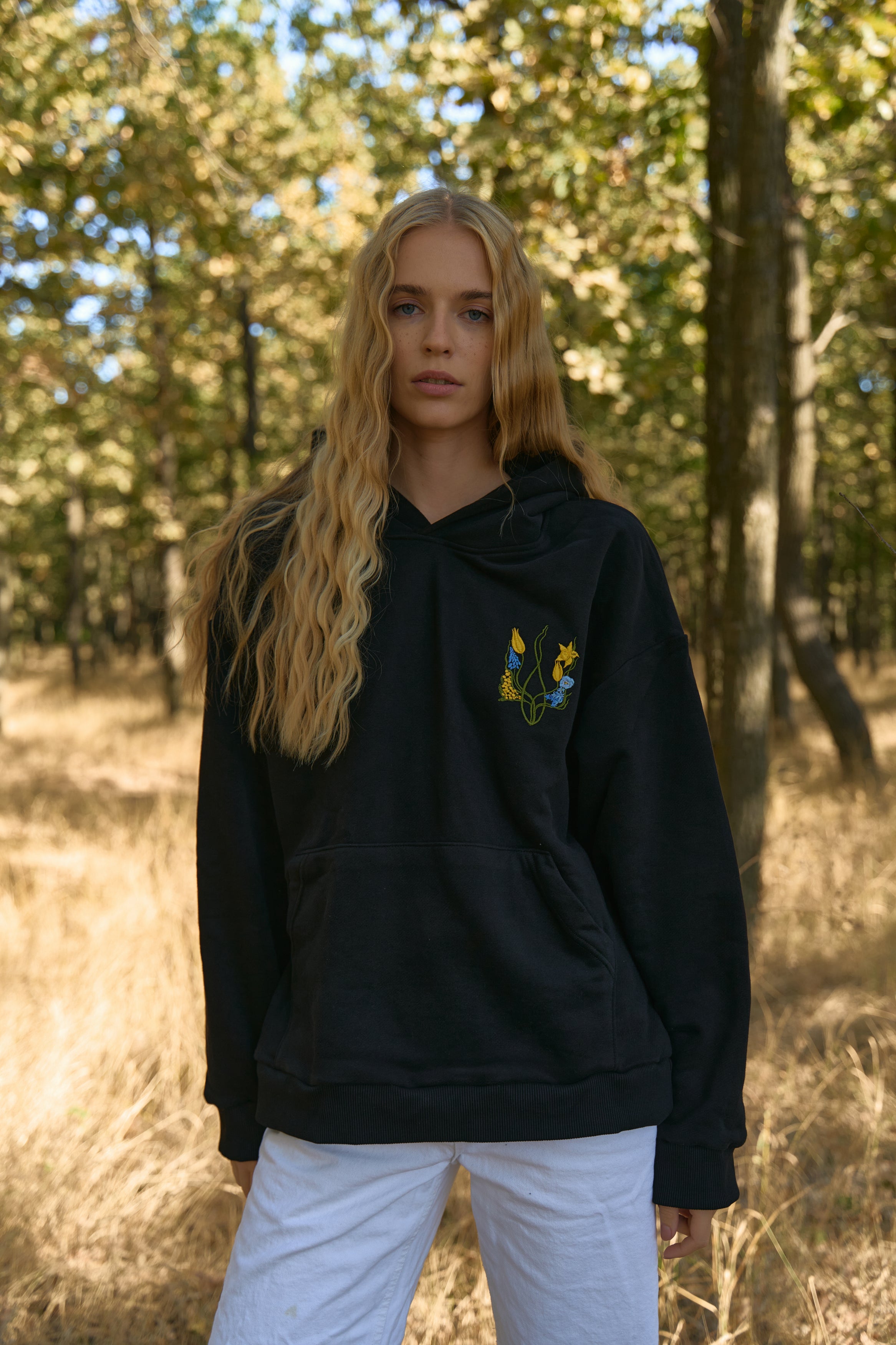 Худі оверсайз «Квітучий тризуб»