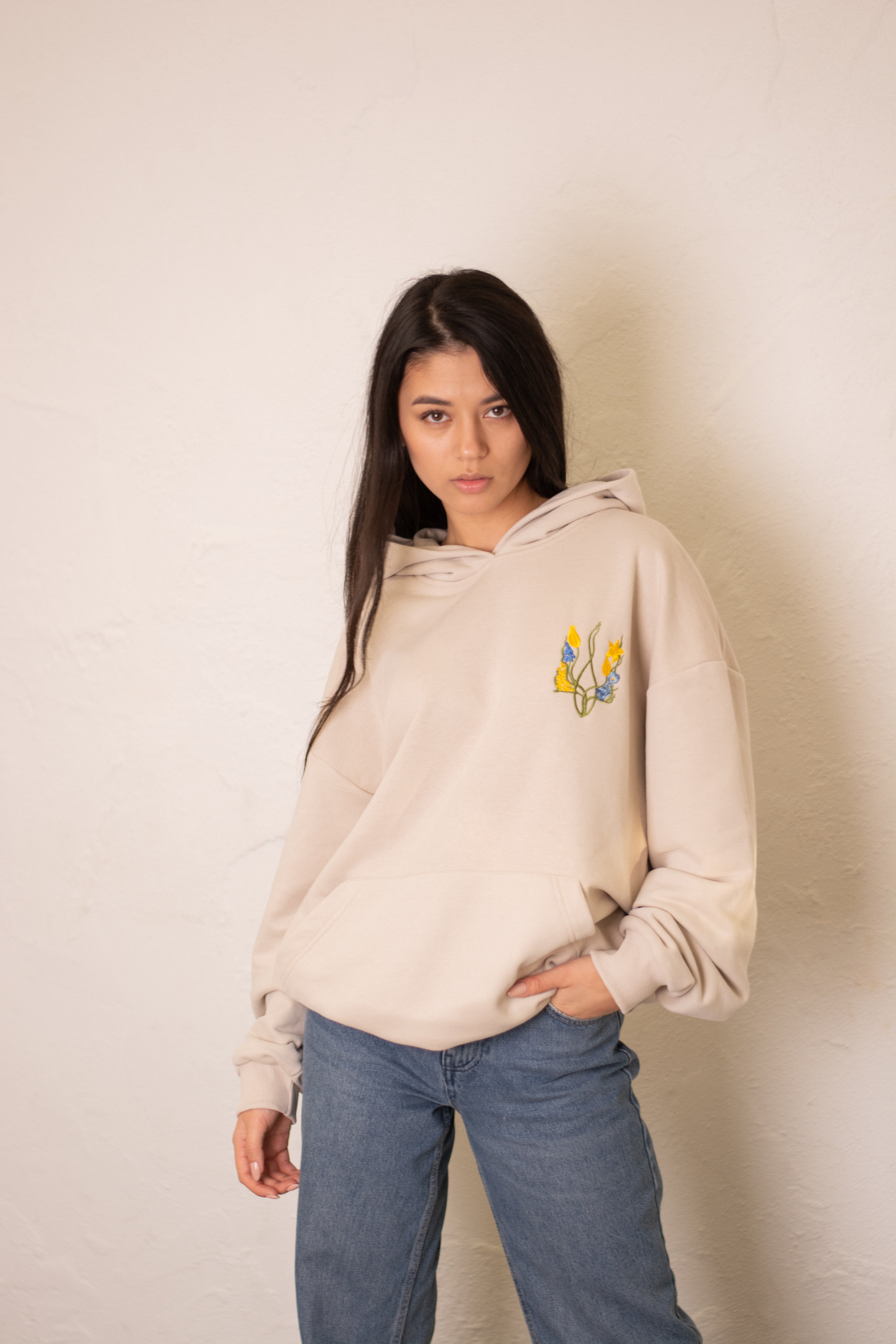 Худі оверсайз «Квітучий тризуб»