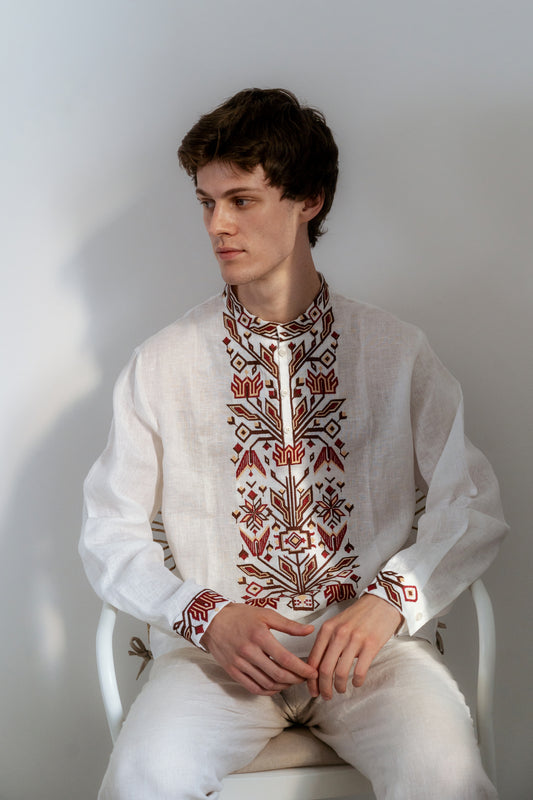 Чоловіча сорочка з традиційною вишивкою «Килимок»