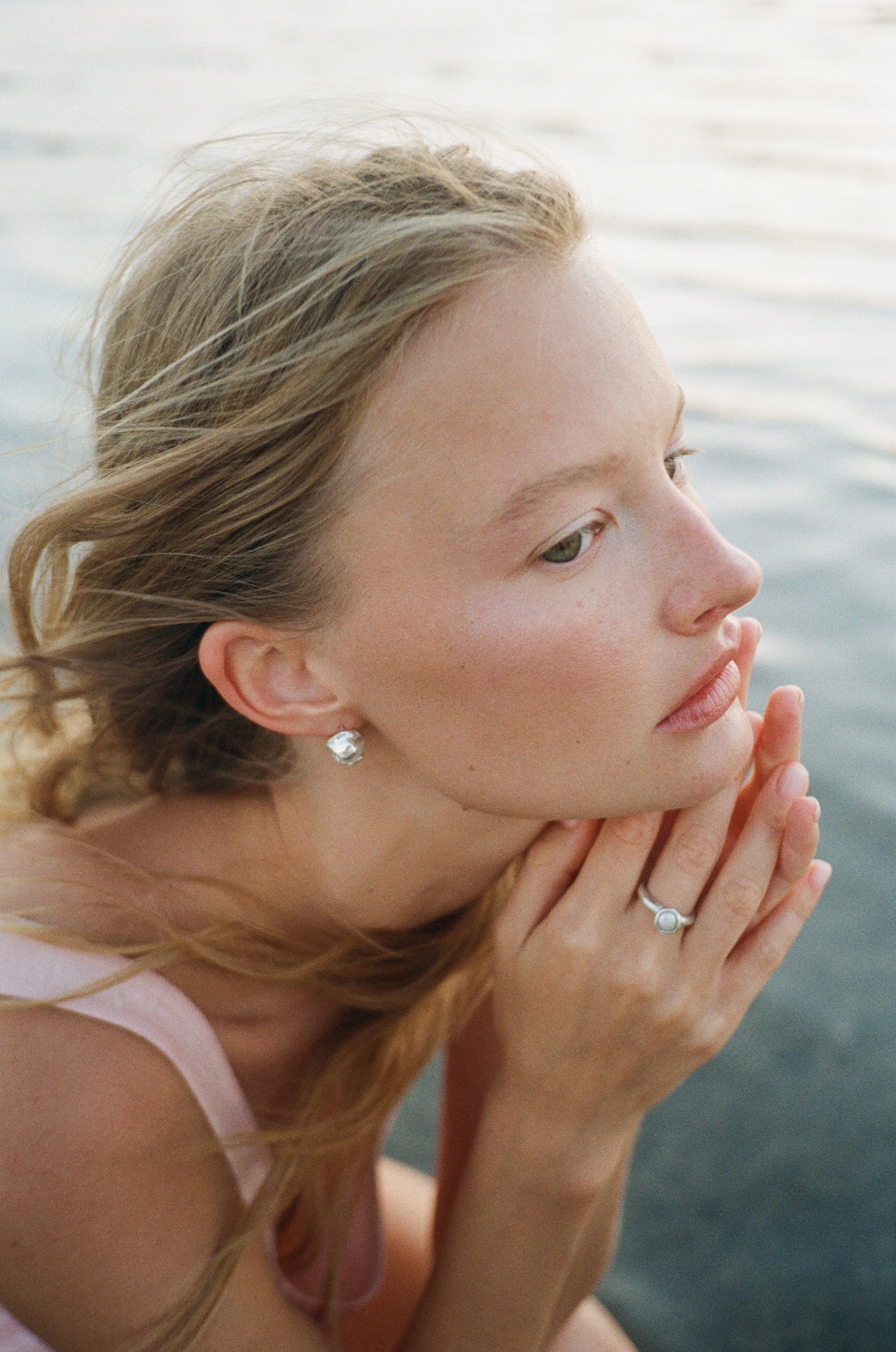 Кульчики «Біла перлина»