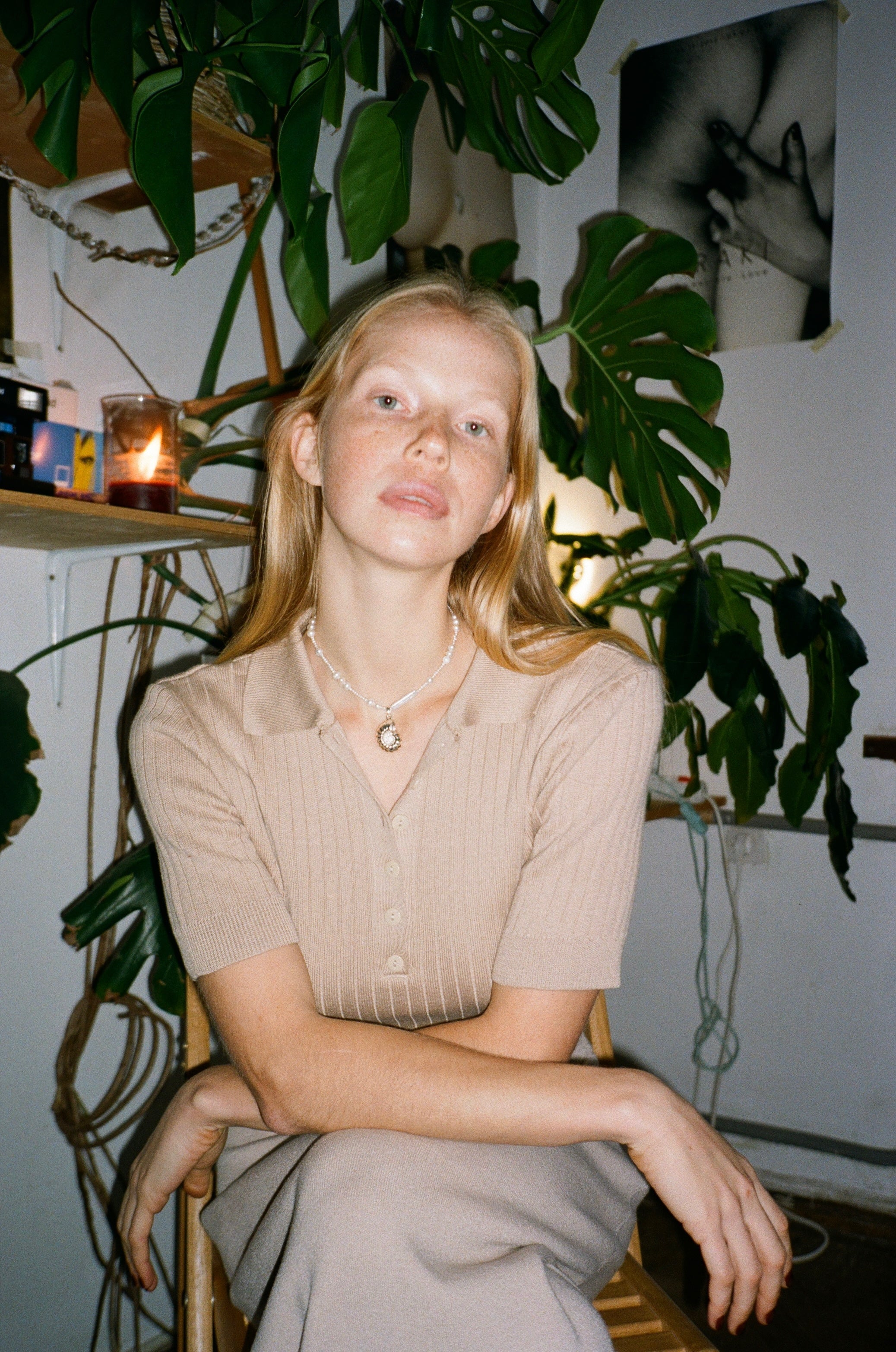 Чокер «Мушля шепоче» з перлами