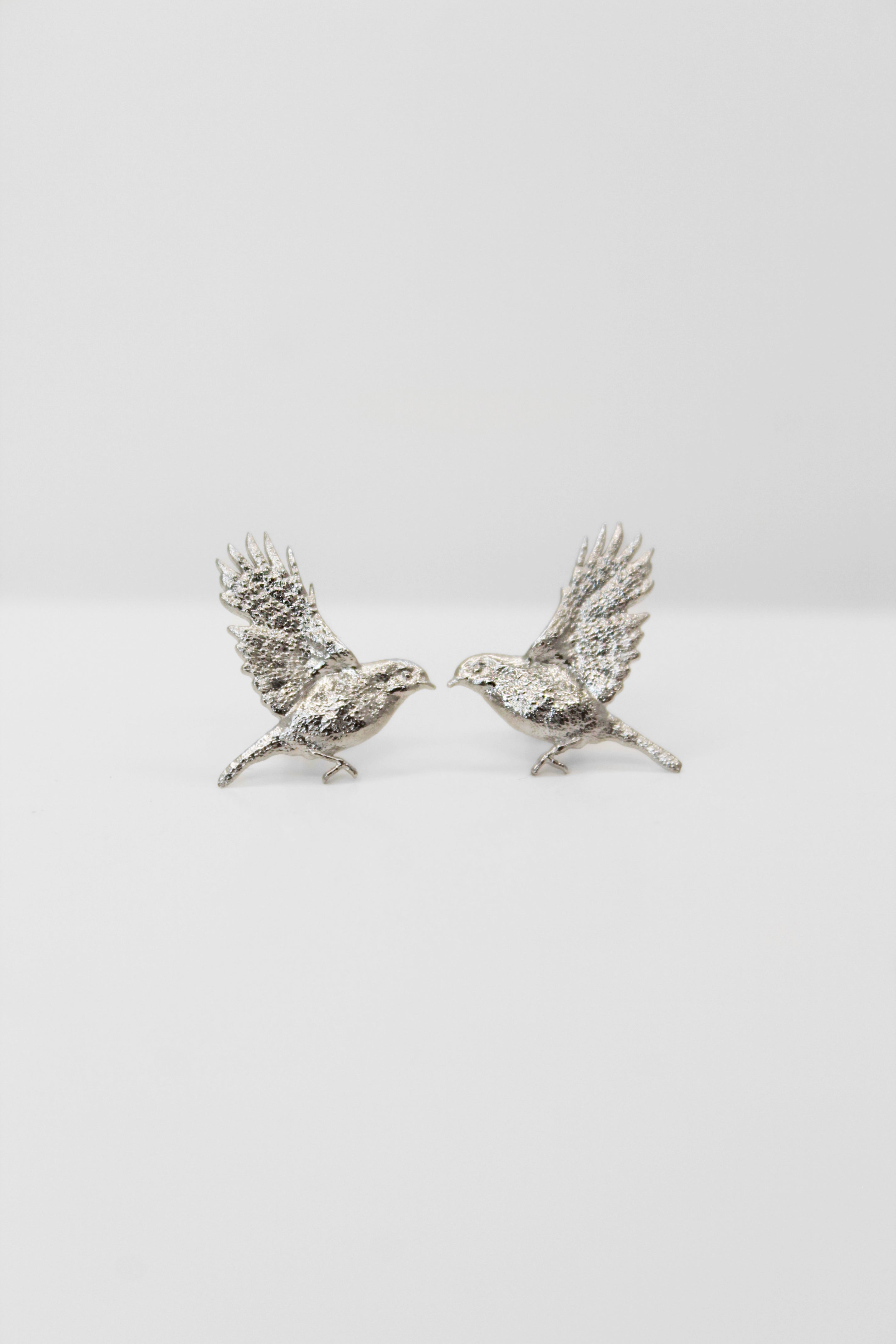 Кульчики «Соловейко» мала пара (срібло в родії)