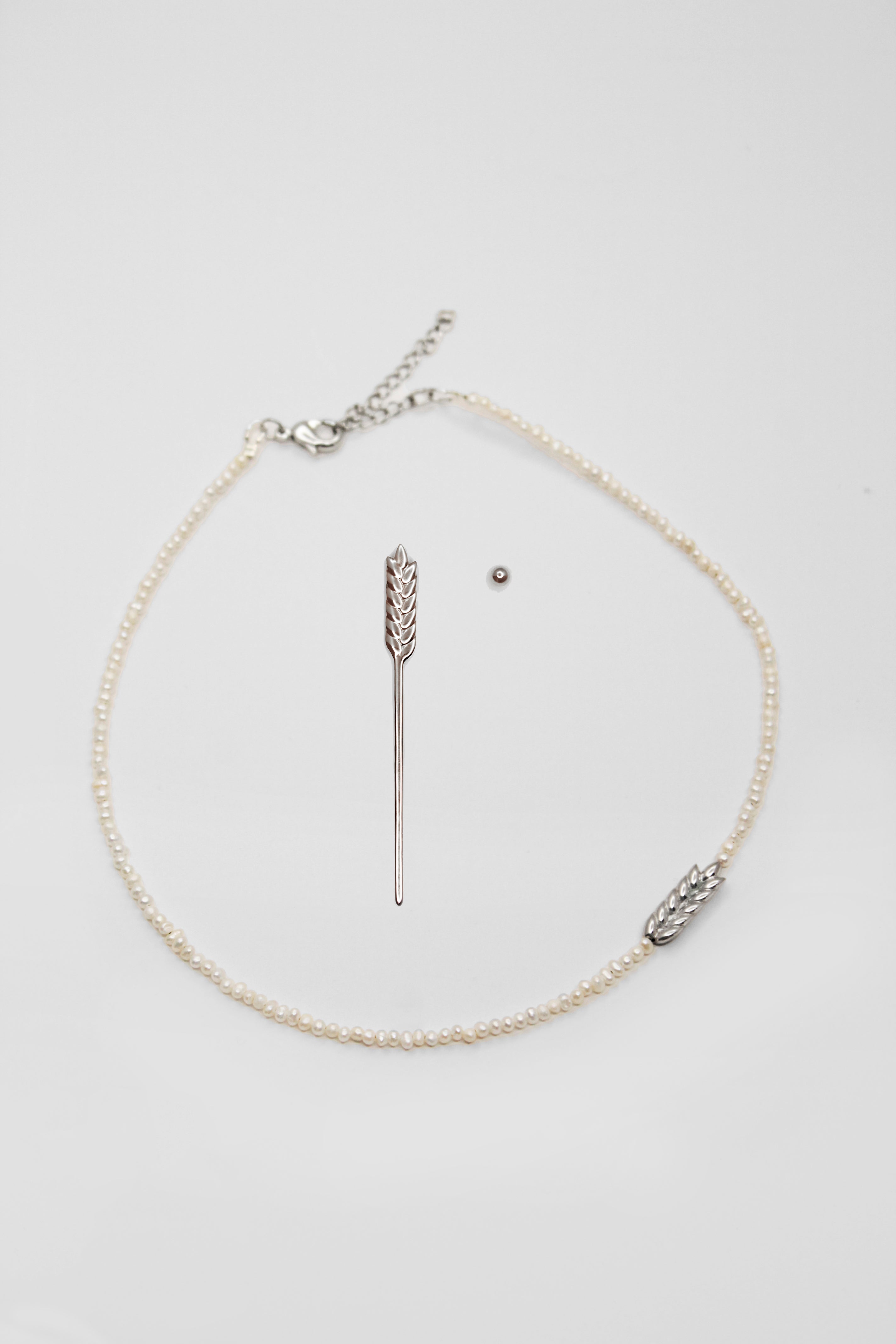 Набір «Срібний колос» (чокер + монокульчик)