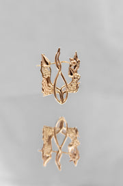 Брошка «Квітучий тризуб» (золото)