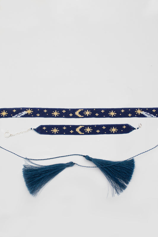 Набір «Зоряна ніч» (Ґердан і браслет)