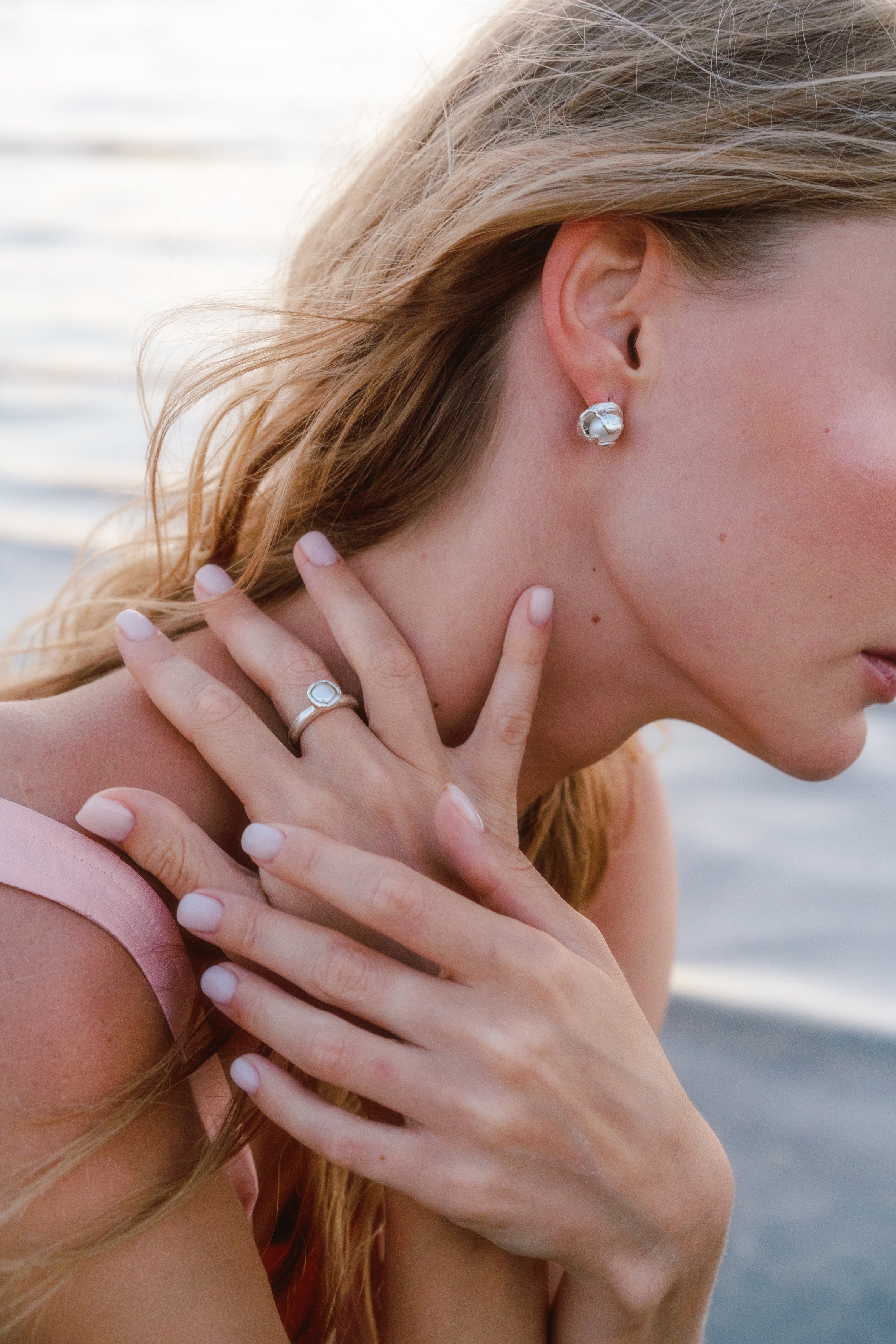 Кульчики «Біла перлина»