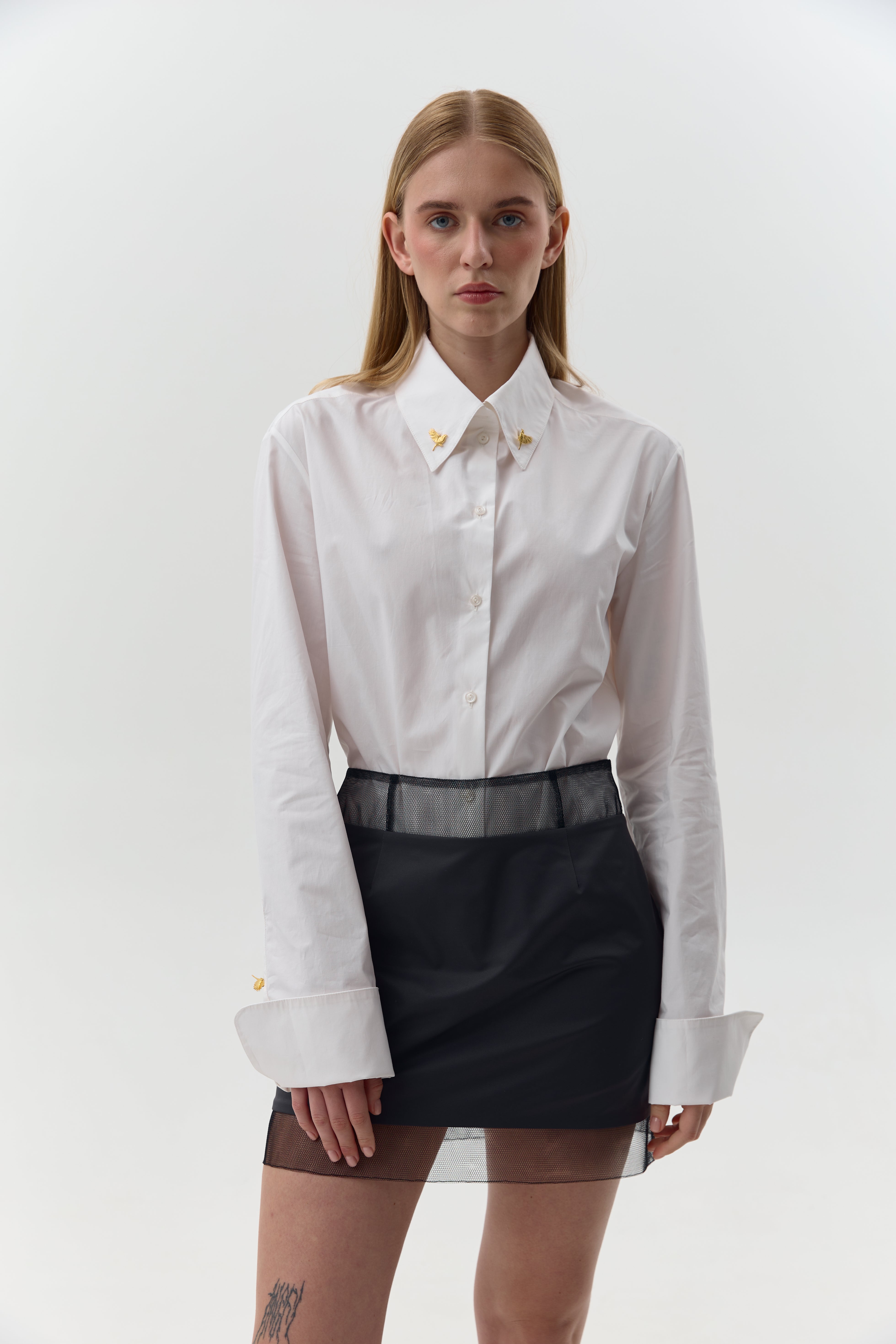 Сорочка з запонками «Соловейки»