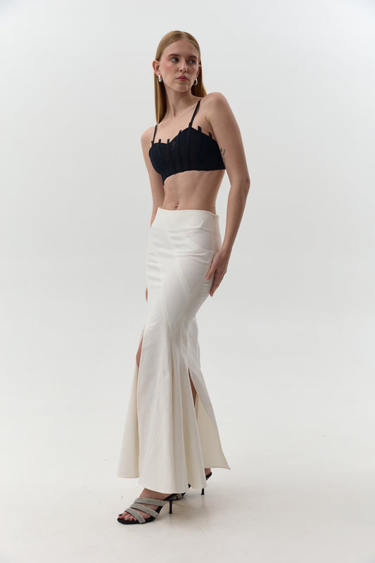 Спідниця літня довга з розрізами