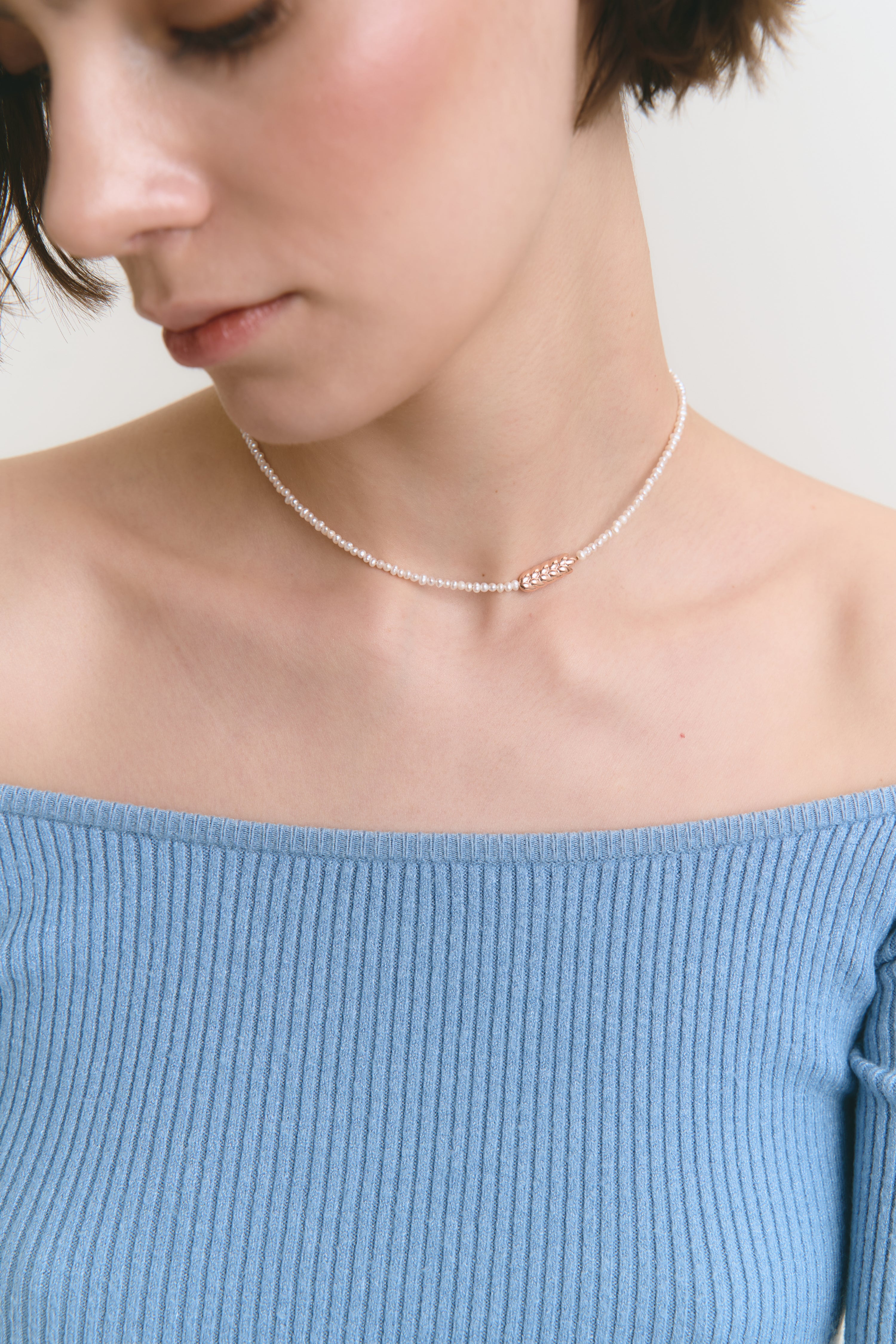 Чокер «Ранкова роса» (рожеве золото)