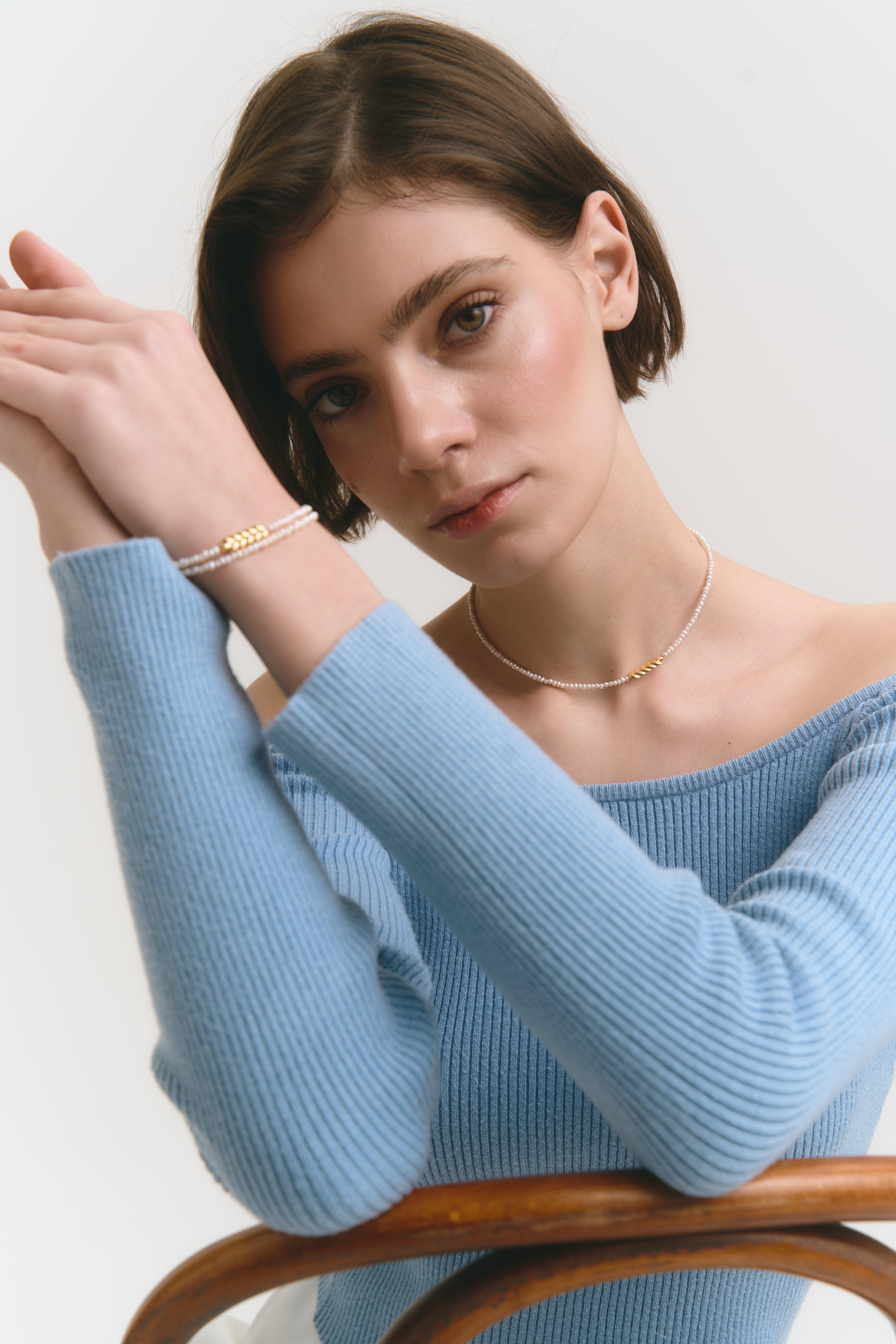 Набір «Ранкова роса» (чокер + браслет)