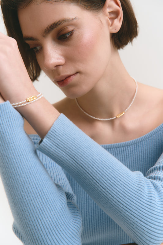 Набір «Ранкова роса» (чокер + браслет)