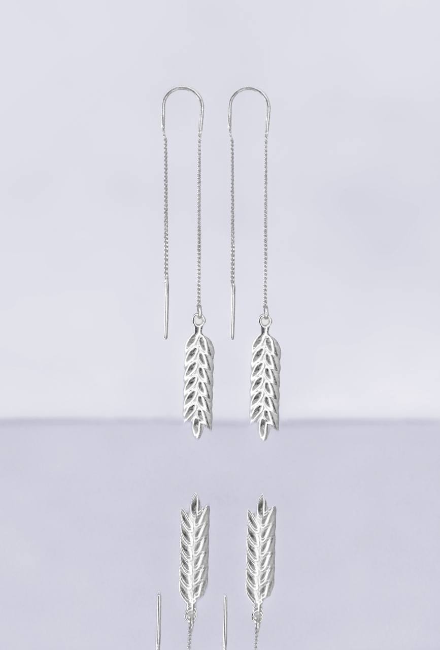 Кульчики «Цілунок Сонця» (срібло в родії)