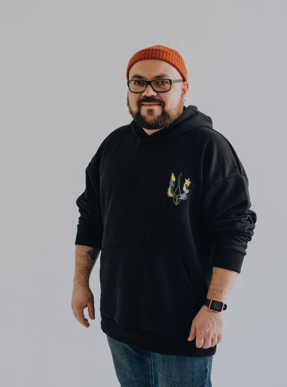 Худі оверсайз «Квітучий тризуб»