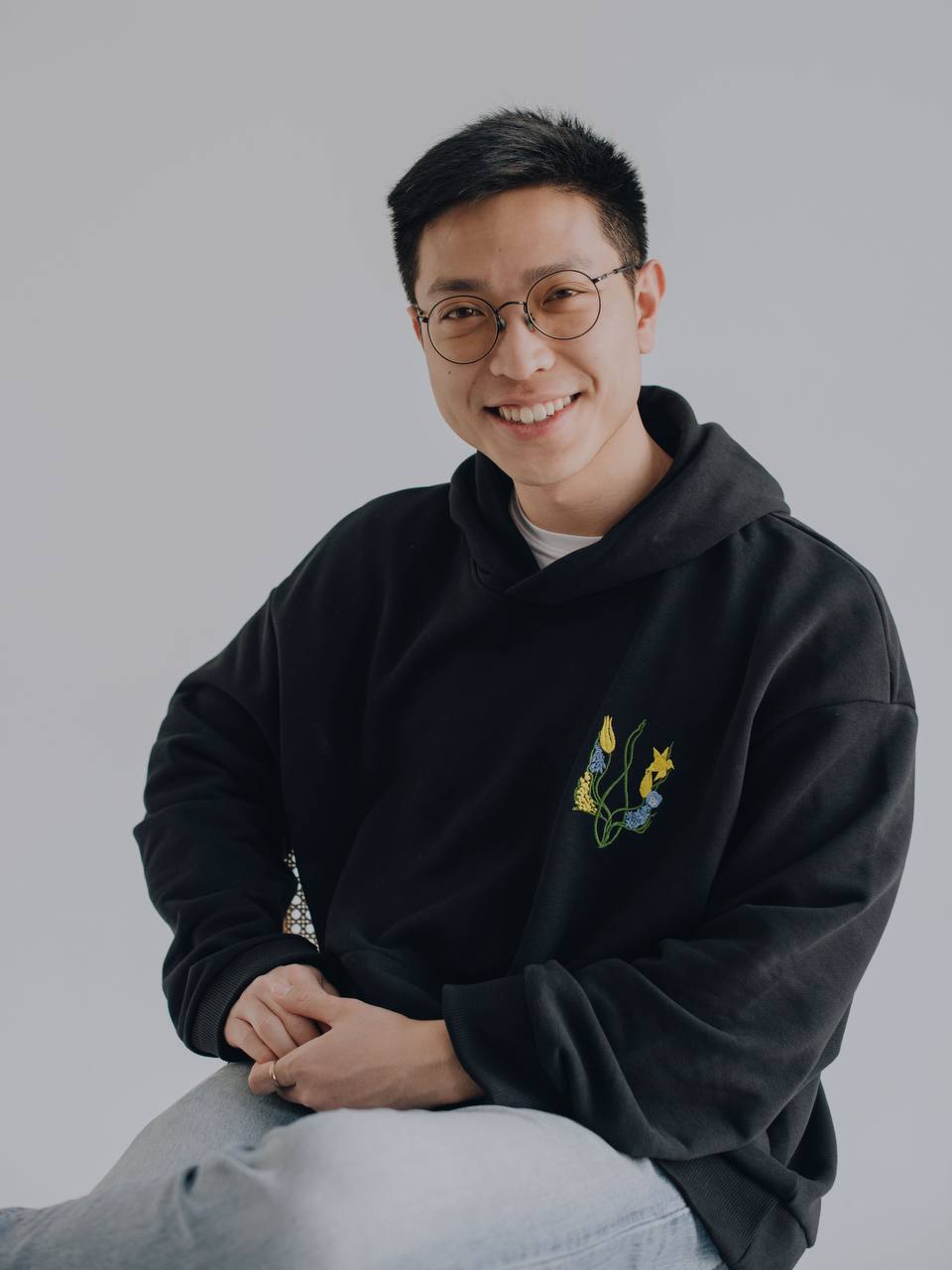 Худі оверсайз «Квітучий тризуб»