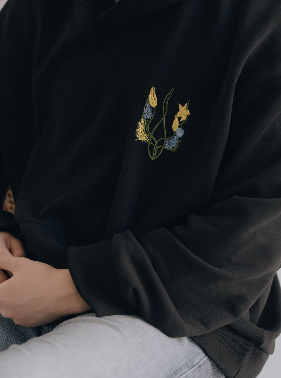 Худі оверсайз «Квітучий тризуб»